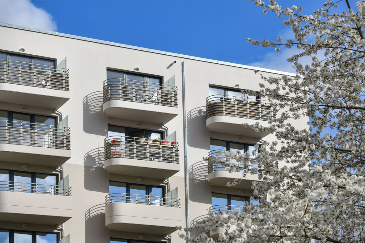 Balkone degewo Neubau Venusstraße 28