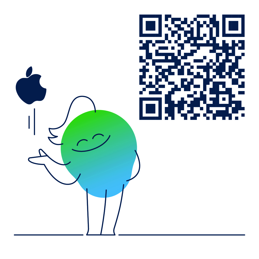 QR-Code zum Download der Meine-degewo-App im Apple App Store