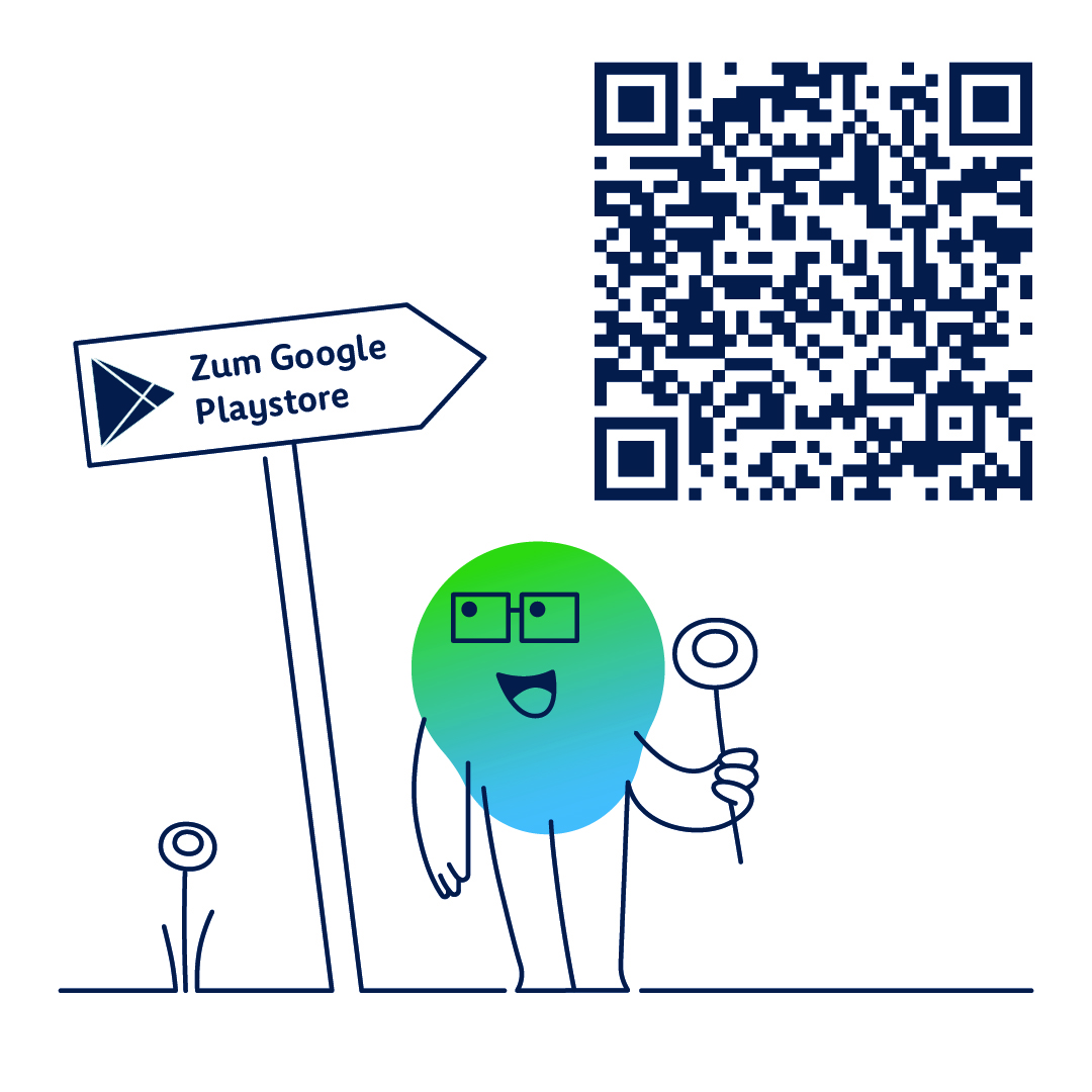 QR-Code zum Download der Meine-degewo-App im Google Play Store