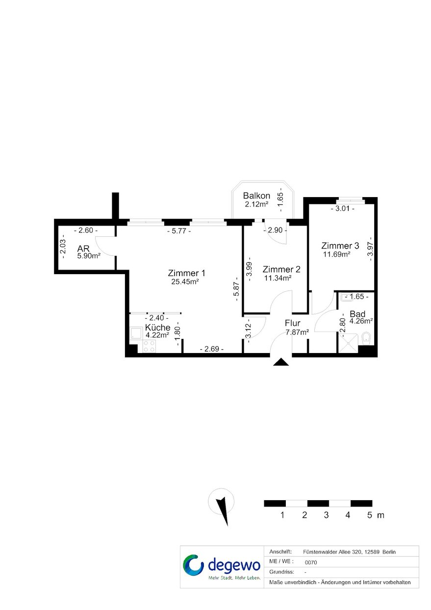 3 Zimmerwohnung in der Seniorenresidenz Köpenick – Foto 11