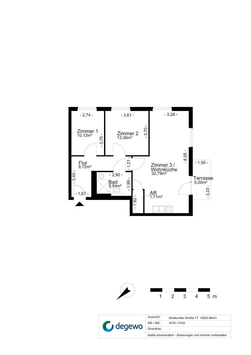 Neubau - Mehr Platz für Ihre Wohnideen - 3-Zimmer Wohnung mit Terrasse - WBS 180 erforderlich! – Foto 15